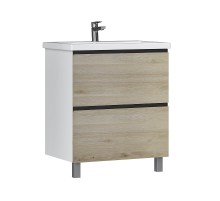 Тумба под раковину Vigo Cross 70 448 цвет Дуб давос натуральный Белый