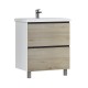 Тумба под раковину Vigo Cross 70 448 цвет Дуб давос натуральный Белый