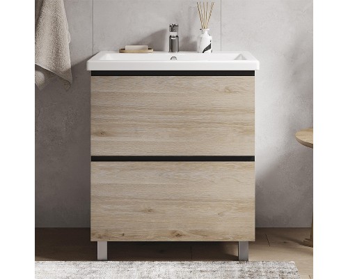 Тумба под раковину Vigo Cross 70 448 цвет Дуб давос натуральный Белый