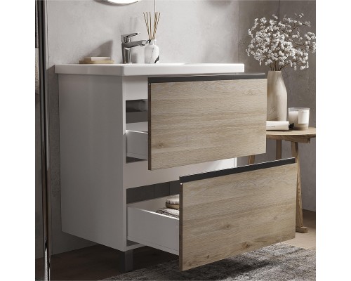 Тумба под раковину Vigo Cross 70 448 цвет Дуб давос натуральный Белый