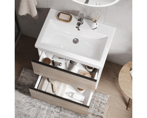 Тумба под раковину Vigo Cross 70 448 цвет Дуб давос натуральный Белый