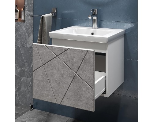 Тумба под раковину Vigo Geometry 50 032 подвесная цвет Бетон