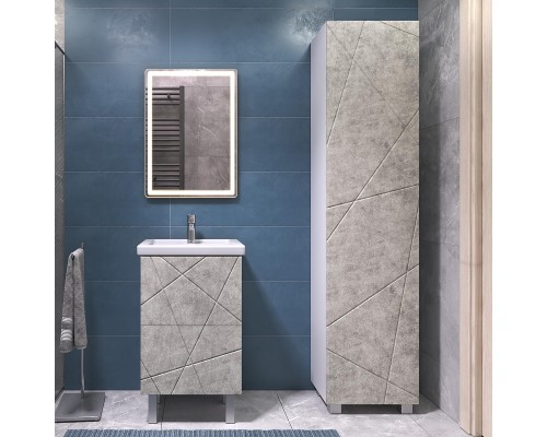 Шкаф пенал Vigo Geometry 45 243 подвесной цвет Бетон