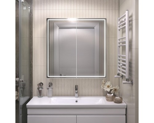 Зеркальный шкаф Vigo Geometry Classic 80 118 с подсветкой цвет Белый