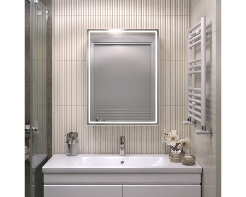 Зеркальный шкаф Vigo Geometry Comfort 60 220 с подсветкой цвет Белый