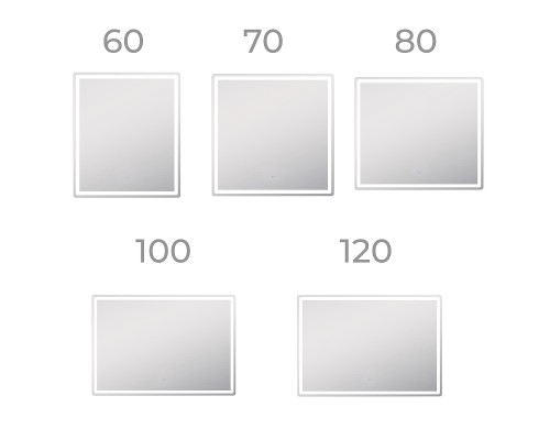 Зеркало Vigo Geometry Comfort 60 058 с подсветкой с бесконтактным выключателем и подогревом