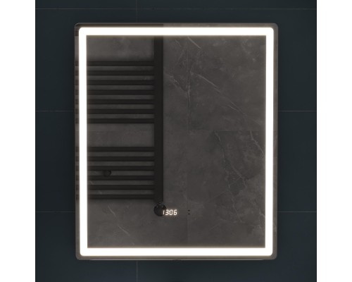 Зеркало Vigo Geometry Luxe 60 208 с подсветкой с бесконтактным выключателем с диммером с подогревом и часами