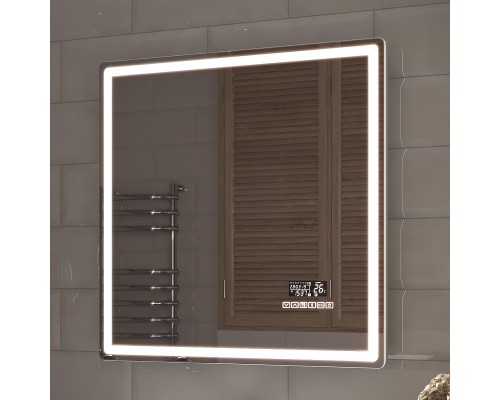 Зеркало Vigo Geometry Media Voice 70 046 с подсветкой c сенсорным выключателем и подогревом