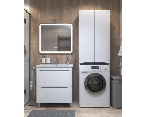 Шкаф пенал Vigo Grani 40 64 036 над стиральной машиной цвет Белый