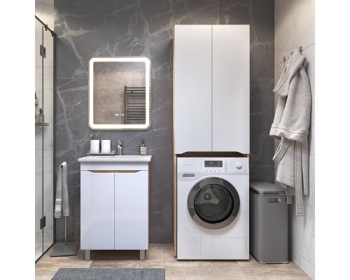 Шкаф пенал Vigo Grani 64 036 над стиральной машиной цвет Дуб золотой