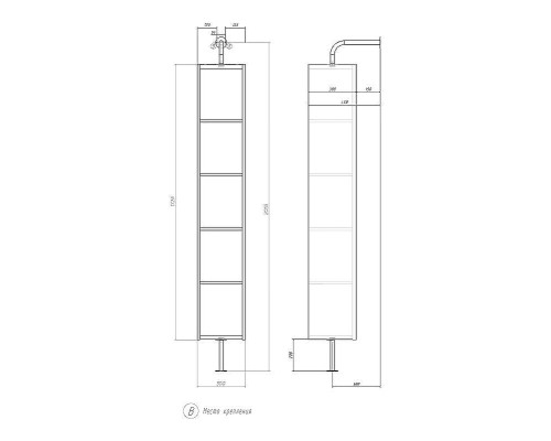 Шкаф пенал Vigo Grani 30 pnp.GRI.30 поворотный Дуб сонома