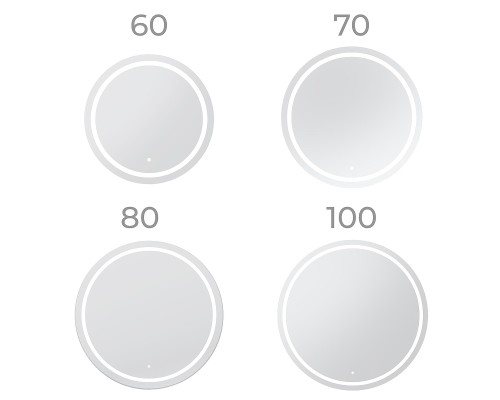 Зеркало Vigo Holly Classic 60 z.HOL.60 CLASSIC с подсветкой c сенсорным выключателем