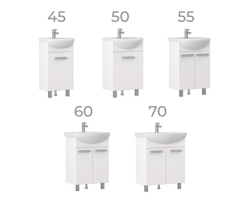 Тумба под раковину Vigo Hoska 55 229 цвет Белый