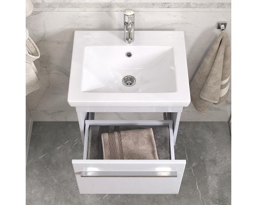 Тумба под раковину Vigo Land 50 18 подвесная цвет Белый