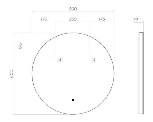 Зеркало Vigo Otti Classic 60 z.OTT.60.Classic с подсветкой с сенсорным выключателем