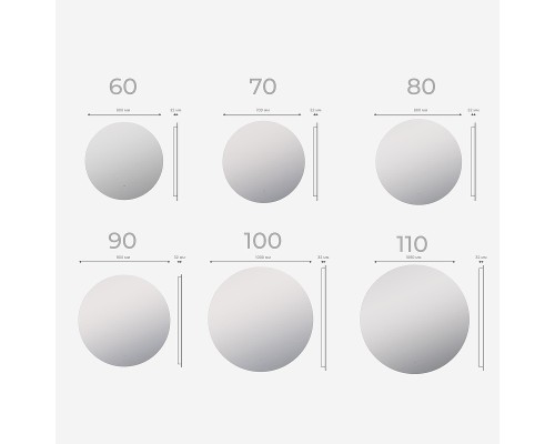 Зеркало Vigo Otti Classic 90 086 с подсветкой с бесконтактным выключателем