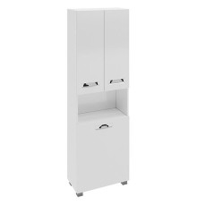 Шкаф пенал Vigo Plaza 60 pn.PLA.60 с бельевой корзиной Белый