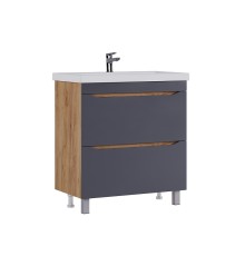 Тумба под раковину Vigo Wave 60 385 цвет Серый Дуб золотой