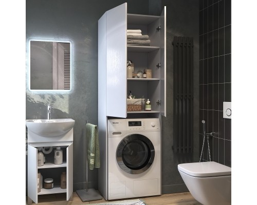 Шкаф пенал Vigo Wing 64 shnr.WIN.64.2D над стиральной машиной цвет Белый
