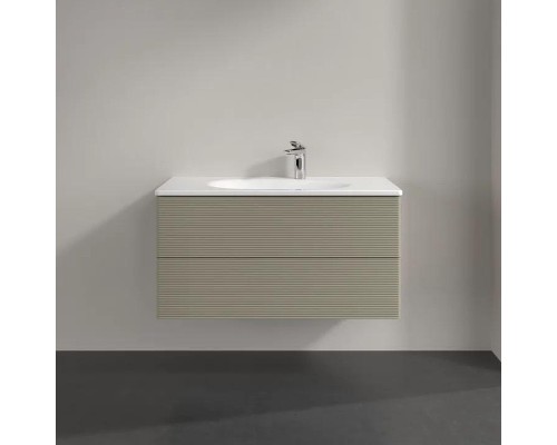 Тумба под раковину Villeroy&Boch Antao 100 L05100HK подвесная с подсветкой цвет Stone Grey Matt Lacquer