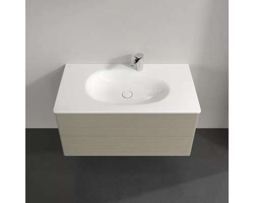 Тумба под раковину Villeroy&Boch Antao 100 L05100HK подвесная с подсветкой цвет Stone Grey Matt Lacquer
