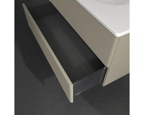 Тумба под раковину Villeroy&Boch Antao 100 L05100HK подвесная с подсветкой цвет Stone Grey Matt Lacquer