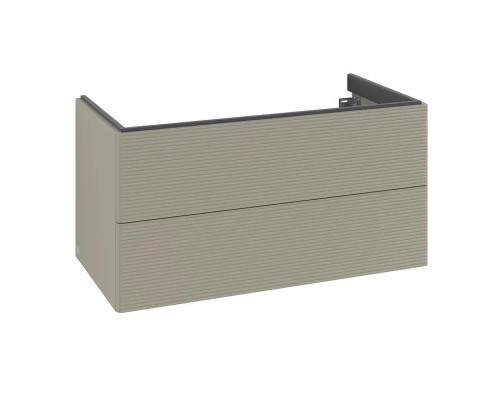 Тумба под раковину Villeroy&Boch Antao 100 L05100HK подвесная с подсветкой цвет Stone Grey Matt Lacquer