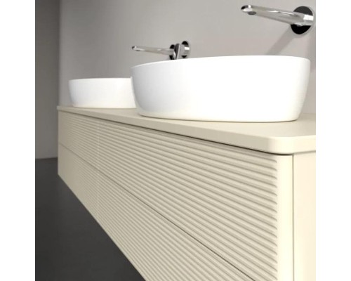 Тумба под раковину Villeroy&Boch Antao 160 L28110HJ подвесная с подсветкой цвет Silk Grey Matt Lacquer