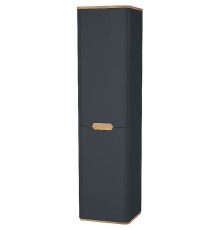 Шкаф пенал Vitra Sento 40 L 60856 подвесной с бельевое корзиной Антрацит матовый