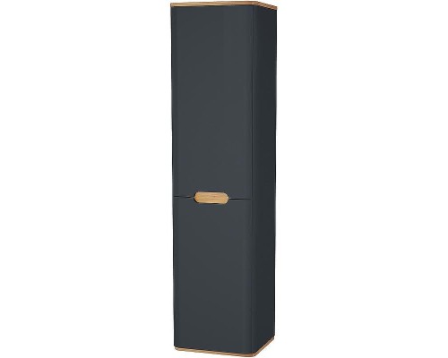 Шкаф пенал Vitra Sento 40 L 60856 подвесной с бельевое корзиной Антрацит матовый