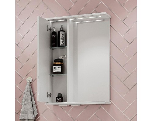 Зеркало со шкафом Volna Adel 50 L zsADEL50.L-01 с подсветкой Белое