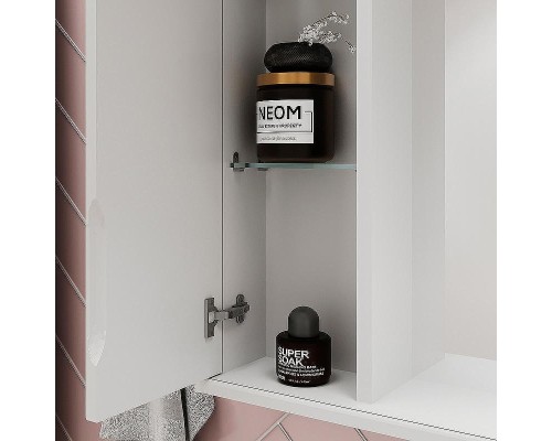 Зеркало со шкафом Volna Adel 50 L zsADEL50.L-01 с подсветкой Белое