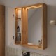 Зеркало со шкафом Volna Barney 60 L zsBARNEY60.L-04 с подсветкой цвет Белый Дуб гудзон