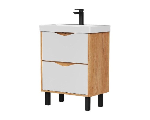 Тумба под раковину Volna Barney 60 tnBARNEY60.2Y-04 цвет Белый Дуб гудзон