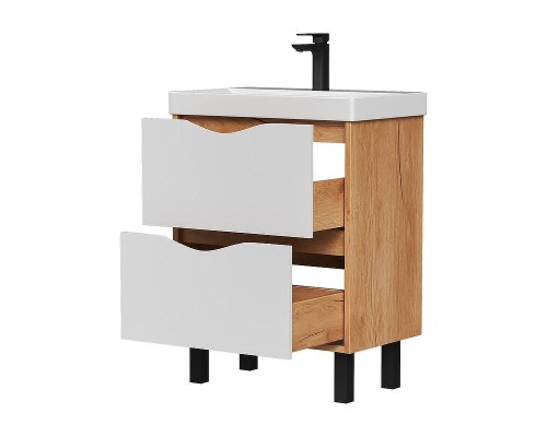 Тумба под раковину Volna Barney 60 tnBARNEY60.2Y-04 цвет Белый Дуб гудзон