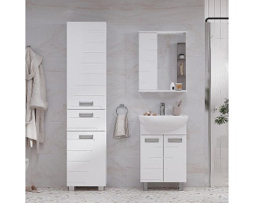 Зеркало со шкафом Volna Joli 50 L zsJOLI50.L-01 с подсветкой Белое