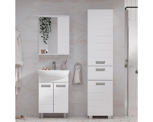 Зеркало со шкафом Volna Joli 50 R zsJOLI50.R-01 с подсветкой Белое