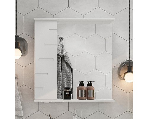 Зеркало со шкафом Volna Joli 70 L zsJOLI70.L-01 с подсветкой Белое