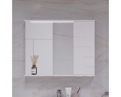 Зеркало со шкафом Volna Joli 80 R zsJOLI80.R-01 с подсветкой Белое