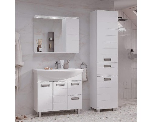 Зеркало со шкафом Volna Joli 80 R zsJOLI80.R-01 с подсветкой Белое