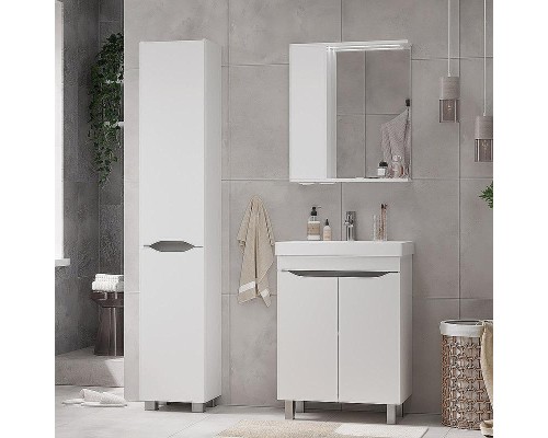 Зеркало со шкафом Volna Lake 60 L zsLAKE60.L-01 с подсветкой Белое