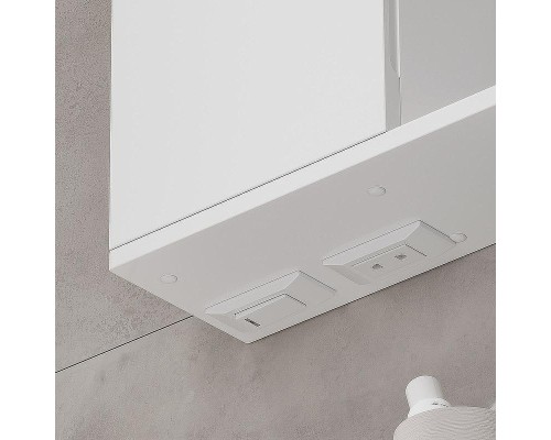 Зеркало со шкафом Volna Lake 80 L zsLAKE80.L-01 с подсветкой Белое