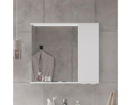 Зеркало со шкафом Volna Lake 80 R zsLAKE80.R-01 с подсветкой Белое