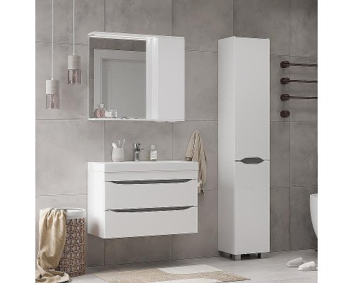 Зеркало со шкафом Volna Lake 80 R zsLAKE80.R-01 с подсветкой Белое