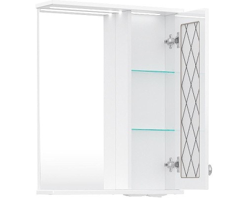 Зеркало со шкафом Volna Milena 55 R zsMLN55.R-01 с подсветкой Белое