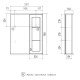 Зеркало со шкафом Volna Milena 55 R zsMLN55.R-01 с подсветкой Белое