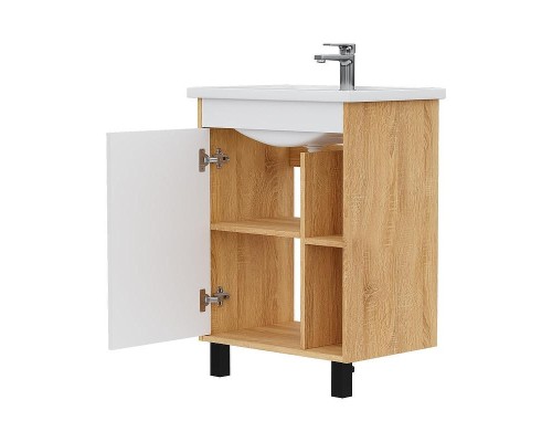 Тумба под раковину Volna Osmond 60 tnOSMOND60.1D-04 цвет Белый Дуб сонома