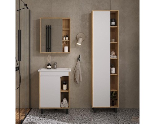 Тумба под раковину Volna Osmond 60 tnOSMOND60.1D-04 цвет Белый Дуб сонома