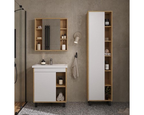 Шкаф пенал Volna Osmond 50 pnOSMOND50-04 цвет Белый Дуб сонома