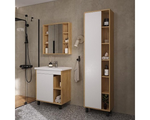 Шкаф пенал Volna Osmond 50 pnOSMOND50-04 цвет Белый Дуб сонома